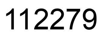 Number 112279 black image