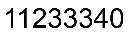 Número 11233340 imagen negro