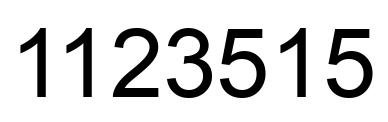 Number 1123515 black image