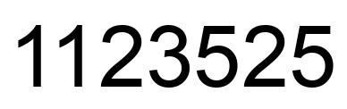 Number 1123525 black image