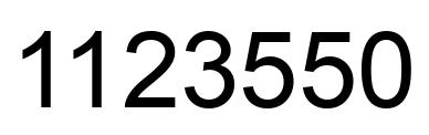 Number 1123550 black image