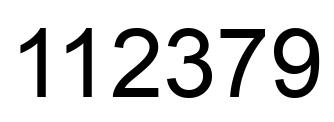 Number 112379 black image