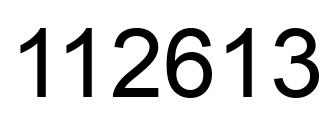 Número 112613 imagen negro
