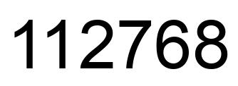 Número 112768 imagen negro