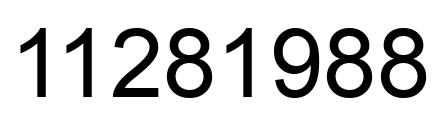Number 11281988 black image