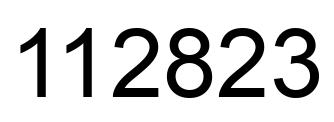 Number 112823 black image