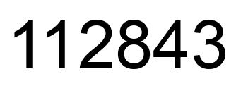 Número 112843 imagen negro