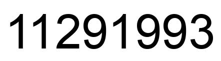 Number 11291993 black image
