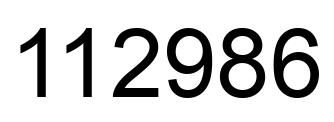 Número 112986 imagen negro