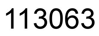Number 113063 black image