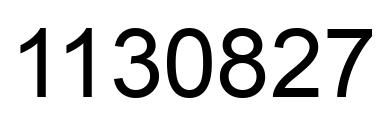 Number 1130827 black image