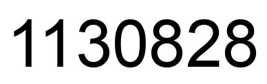 Number 1130828 black image