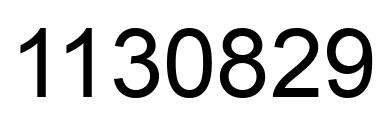 Number 1130829 black image