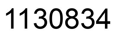 Number 1130834 black image