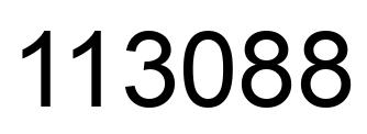 Number 113088 black image