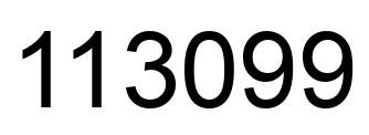 Number 113099 black image