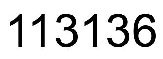 Número 113136 imagen negro