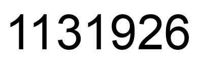 Number 1131926 black image