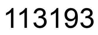 Number 113193 black image