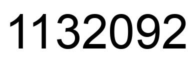 Number 1132092 black image