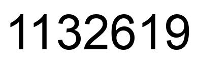 Number 1132619 black image