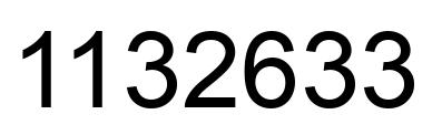 Number 1132633 black image