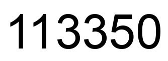 Number 113350 black image