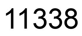 Number 11338 black image