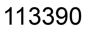 Number 113390 black image