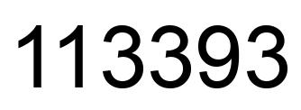 Number 113393 black image