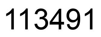 Número 113491 imagen negro