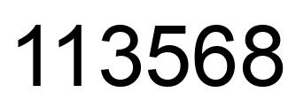 Number 113568 black image