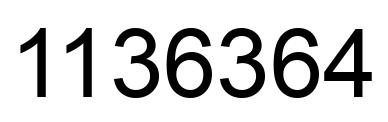 Number 1136364 black image