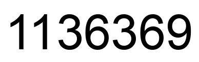 Number 1136369 black image