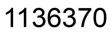 Number 1136370 black image