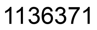Number 1136371 black image