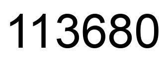 Number 113680 black image