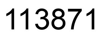 Number 113871 black image