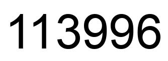 Número 113996 imagen negro