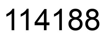 Número 114188 imagen negro