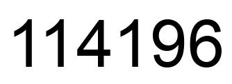 Número 114196 imagen negro