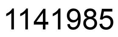 Number 1141985 black image
