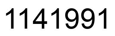 Number 1141991 black image