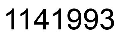 Number 1141993 black image