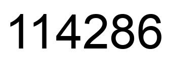 Number 114286 black image