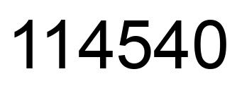 Número 114540 imagen negro