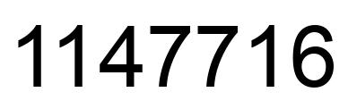 Number 1147716 black image