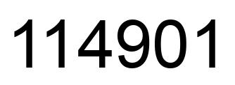 Número 114901 imagen negro