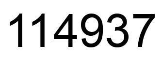 Número 114937 imagen negro