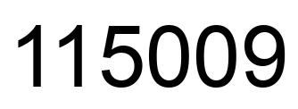 Number 115009 black image